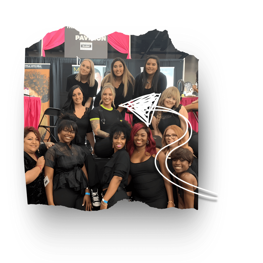 Baylea at a hair education class